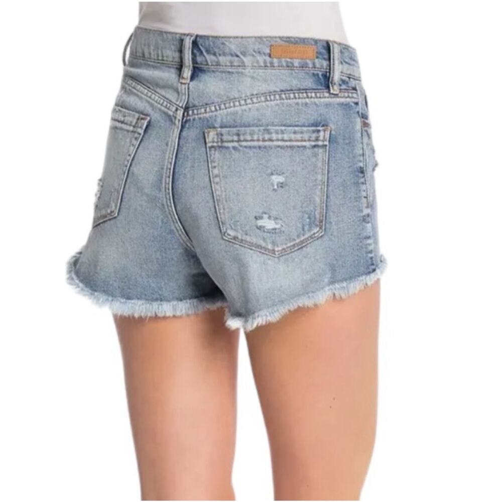 ANTHROPOLOGIE BLANKNYC Distressed Light Wash Blue Denim $88 Cutoffs Shorts 27 - Picture 5 of 13